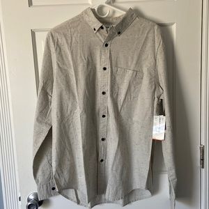 NWT light grey old navy button down